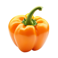 Fresh orange pepper isolated on a transparent background showcasing its vibrant color and unique shape, orange pepper isolated on transparent background png