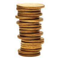 Golden Coins Stack Image on transparent background. png