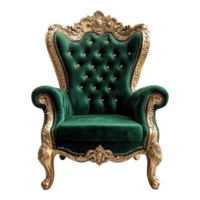 Elegant Throne Chair Design on transparent background. png