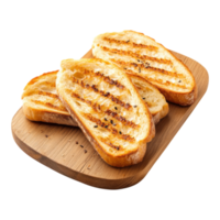 Delicious Toasted Bread on White on transparent background. png