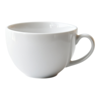 White Coffee Cup on White Background on transparent background. png