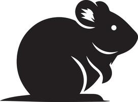 A silhouette of a mouse vector