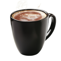 Steaming Coffee in Glossy Mug on transparent background. png