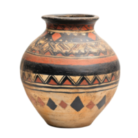 Ancient Pottery Vessel on White on transparent background. png