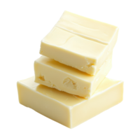 Paneer Cheese Block on White Background on transparent background. png
