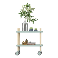 Green plants with Normann Copenhagen Block Table isolated on transparent Canvas png