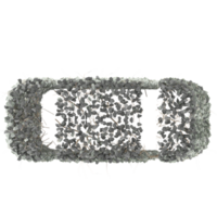 3D rendering of Artificial Leaf wall for Garden indoor plants from the top view png