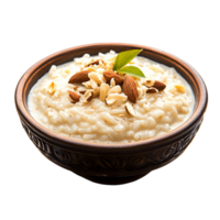 Creamy Rice Dessert with Saffron and Nuts png