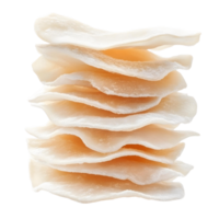 Stack of Prawn Crackers Ready to Serve png