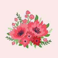 adoradle floral composition with field flowers. template for design vector