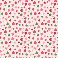 Print. Elegant seamless pattern featuring colorful hearts. Perfect for wrapping, textile, fabric, cover and more vector