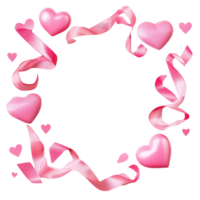 Valentine Heart Ribbon Wreath png