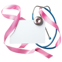 Stethoscope with Pink Ribbon png