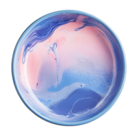 Blue and Pink Bowl with Swirl of Paint png