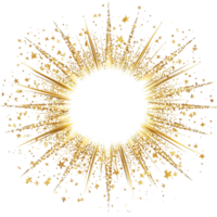 Golden Starburst on Transparent Background png