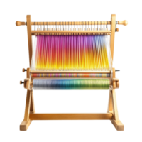 Weaving Machine with Rainbow Colored Thread png