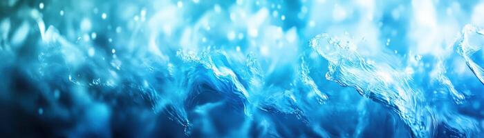 A blue ocean with water splashing and waves crashing photo