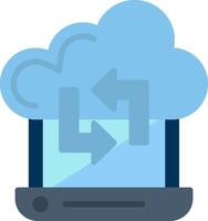 Syncing Flat Illustration Icon Design vector