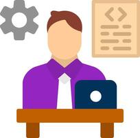 Software Developer Flat Illustration Icon Design vector
