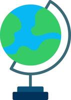 Earth Globe Flat Illustration Icon Design vector