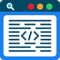 Programming Language Flat Illustration Icon Design vector