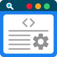 Backend Flat Illustration Icon Design vector