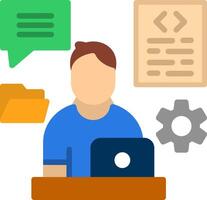 Multitask Flat Illustration Icon Design vector