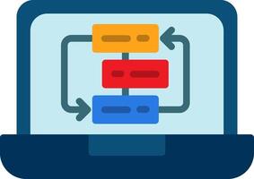 Backlog Flat Illustration Icon Design vector