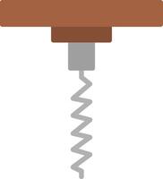 Corkscrew Flat Illustration Icon Design vector