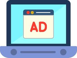 Ad Flat Illustration Icon Design vector