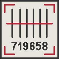 Bar Code Flat Illustration Icon Design vector