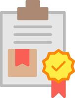 Approved Flat Illustration Icon Design vector