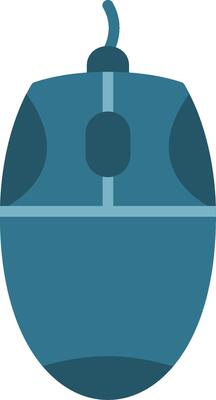 Mouse Flat Illustration Icon Design