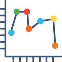 Glyph Two Color Graph Flat Illustration Icon Design vector
