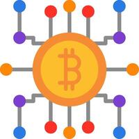 Cryptocurrency Flat Illustration Icon Design vector