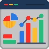 Predictive Chart Flat Illustration Icon Design vector