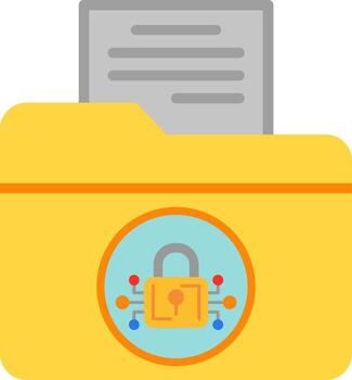 Data Encryption Flat Illustration Icon Design vector