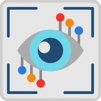 Eye Scanner Flat Illustration Icon Design vector
