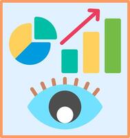 Visualization Flat Illustration Icon Design vector