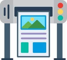 Plotter Flat Illustration Icon Design vector