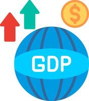 Gdp Flat Illustration Icon Design vector