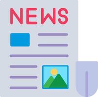 Newspaper Flat Illustration Icon Design vector