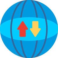 Global Online Two Color Flat Illustration Icon Design vector