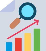 Market Research Flat Illustration Icon Design vector