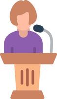 Lectern Flat Illustration Icon Design vector