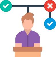 Decision Making Flat Illustration Icon Design vector