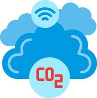 Co2 Flat Illustration Icon Design vector