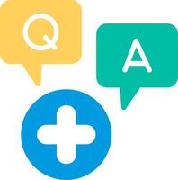 Question and answer Flat Illustration Icon Design vector