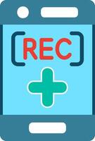 Record Flat Illustration Icon Design vector