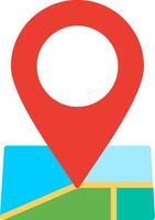 Map Pointer Flat Illustration Icon Design vector